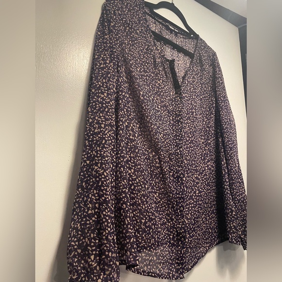 Esprit Purple Women’s Button Down Sheer Shirt Size XL - Picture 12 of 14